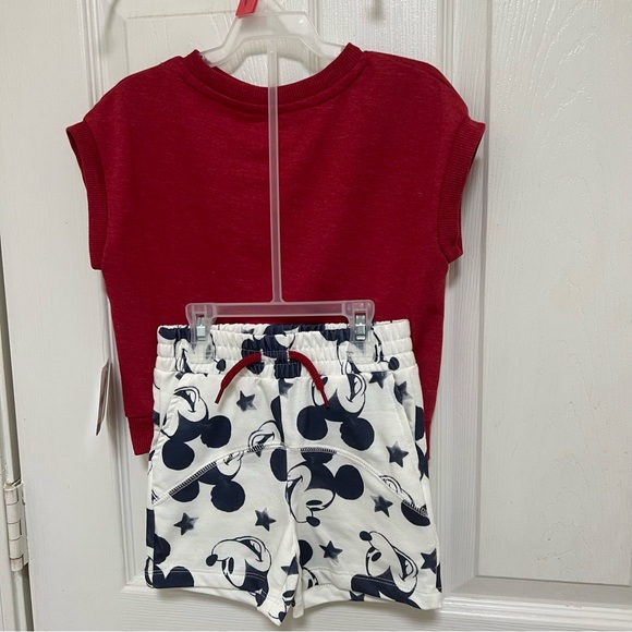 Toddler Boy Disney Mickey Mouse Americana T-shirt & Short Set Sizes 2T & 3T NWT - Picture 4 of 12